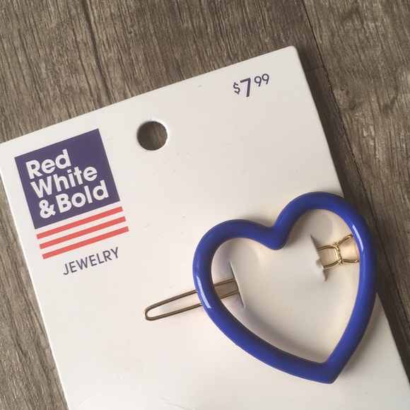 NEW Royal Blue Heart Hair Clip - Picture 9 of 10
